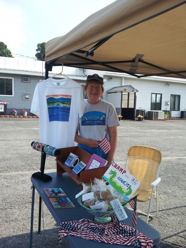 Champ on T-Shirts at Farmer's Market