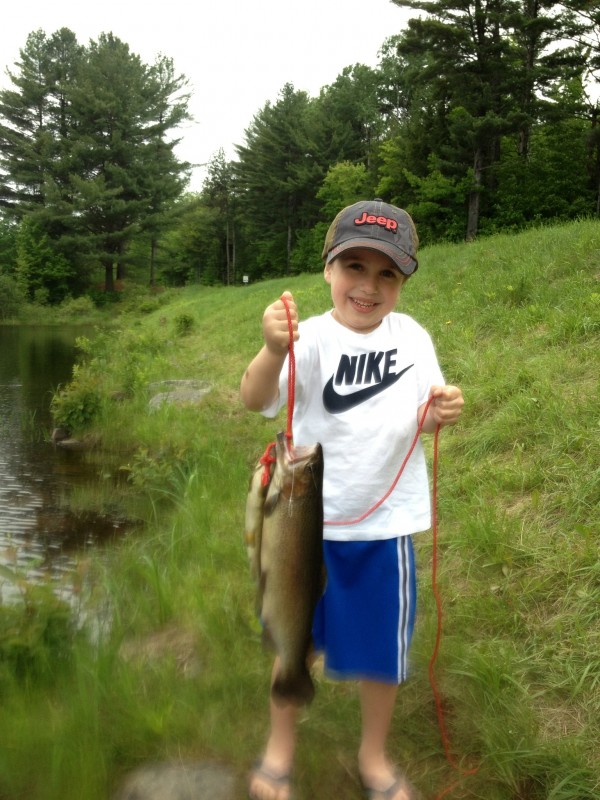 Caden Garrison with large fish