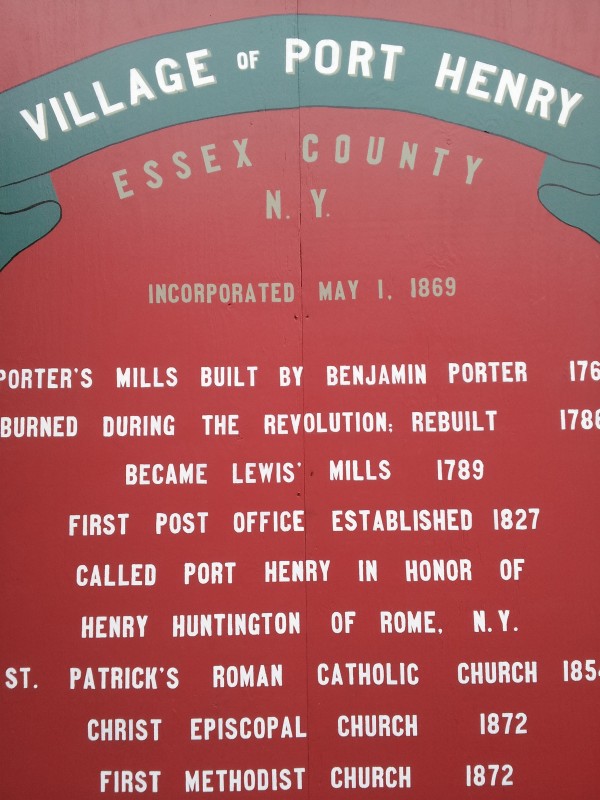 Village History sign at Village Park
