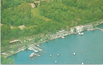 Aerial View of Port Henry marina area