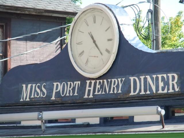 Sign over Port Henry Diner